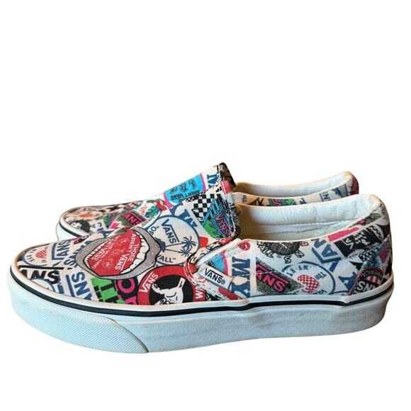 Vans Classic SlipOn Sticker Mash Up Size 7 M / 8.5 W Multicolor VN0A38F7VFV - Picture 5 of 9